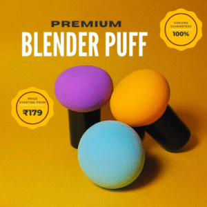 Mushroom Makeup Sponge Puff 3 Pcs – Multicolor