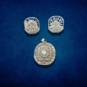 White American Diamond Jewellery Set